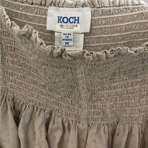 Koch Beige Smocked Skirt